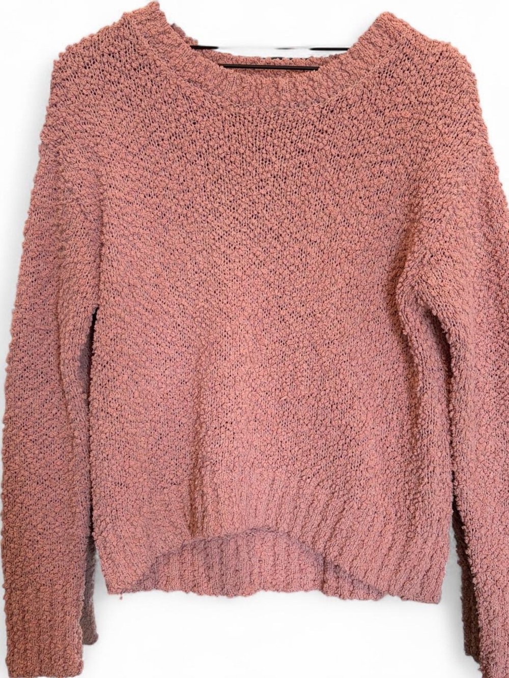 Social Standard by Sanctuary mauve pink  popcorn-knit crewneck sweater sm - Picture 2 of 5